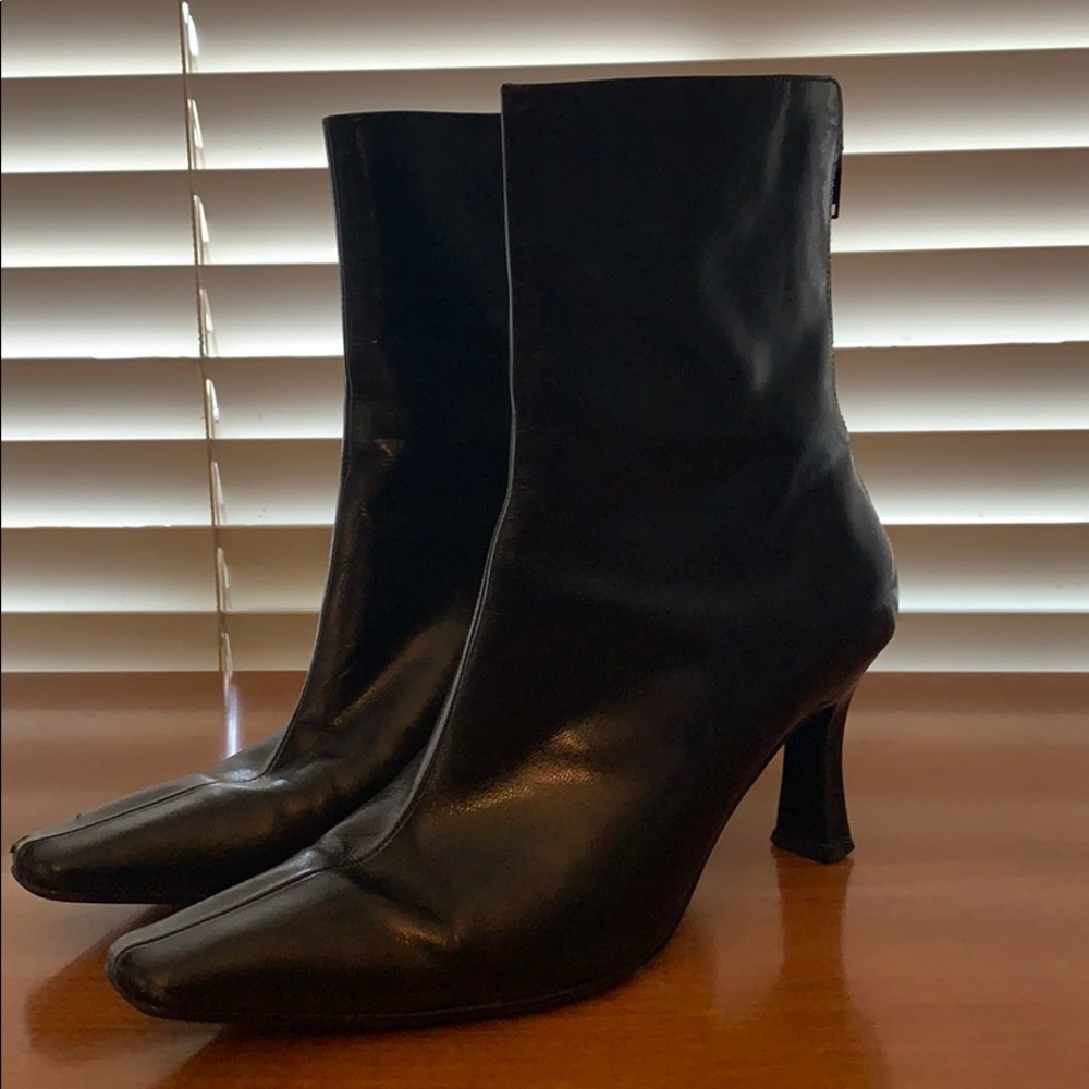 Enzo Angiolini Black Genuine Leather Black Booties